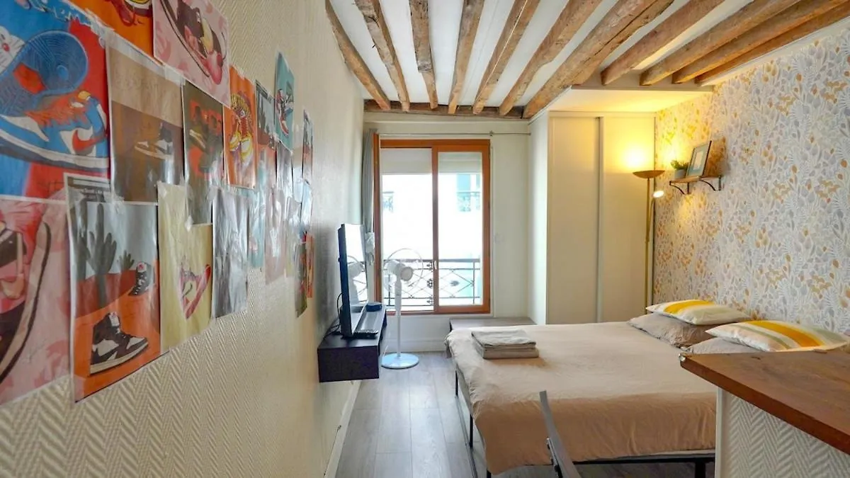 04 Grand Studio Near Republique Párizs Apartman